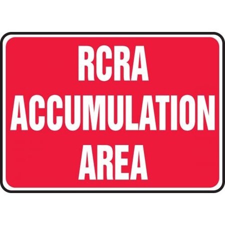 SAFETY SIGN RCRA ACCUMULATION AREA MCHL585VP